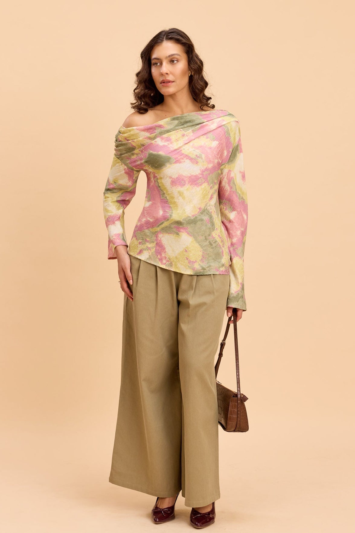 CELIA ONE SHOULDER VISCOSE NYLON TOP - Sunday Story