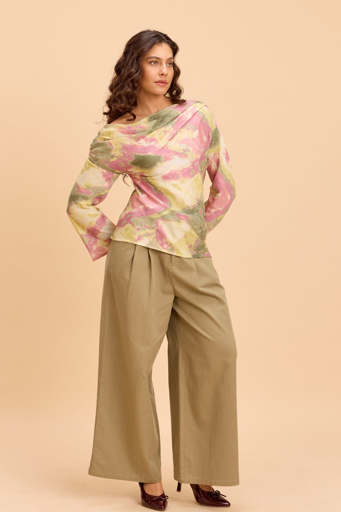 CELIA ONE SHOULDER VISCOSE NYLON TOP - Sunday Story