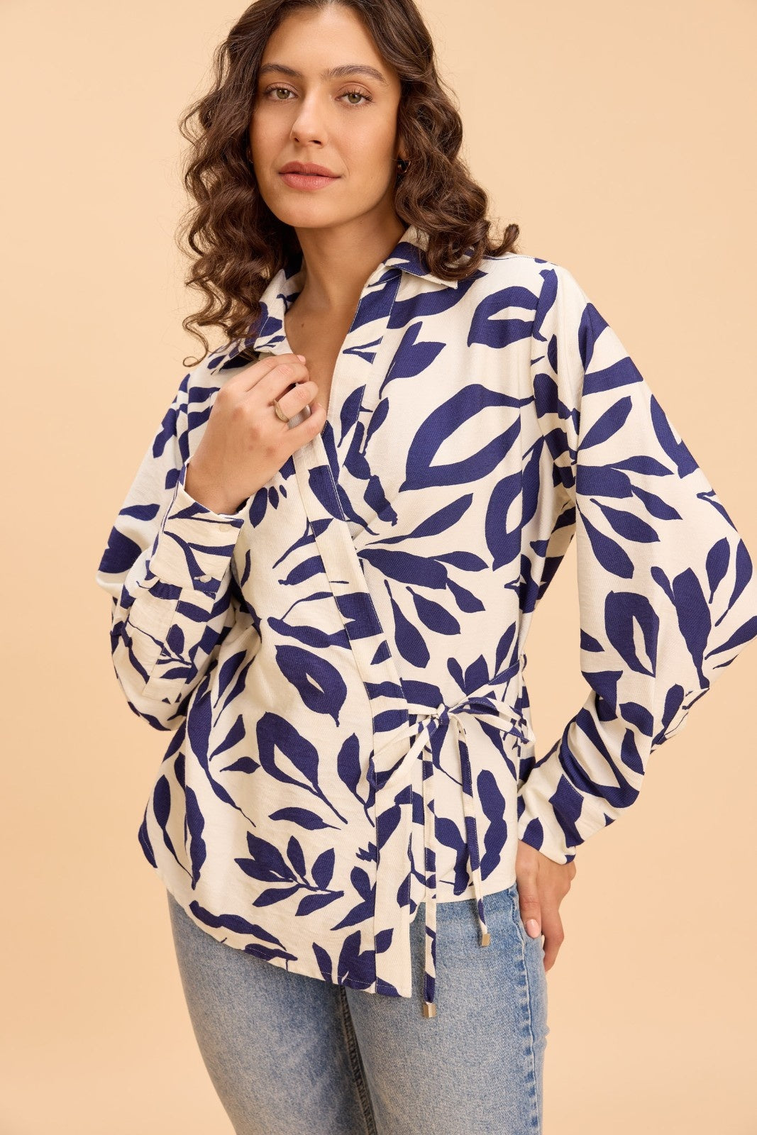 DAKOTA VISCOSE PRINTED WRAP SHIRT - Sunday Story