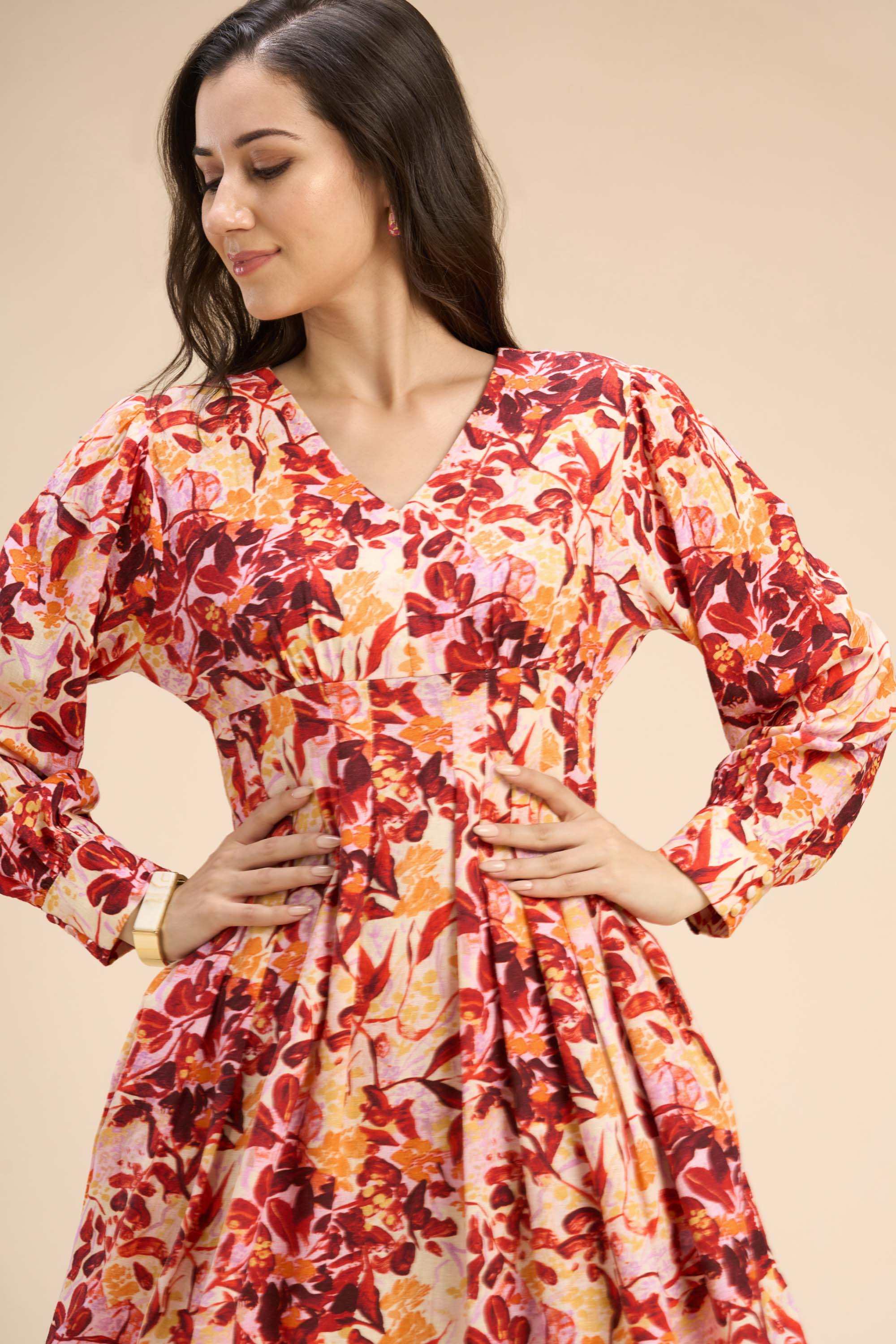 DARBY LINEN FLORAL PRINTED SHORT DRESS - Sunday Story