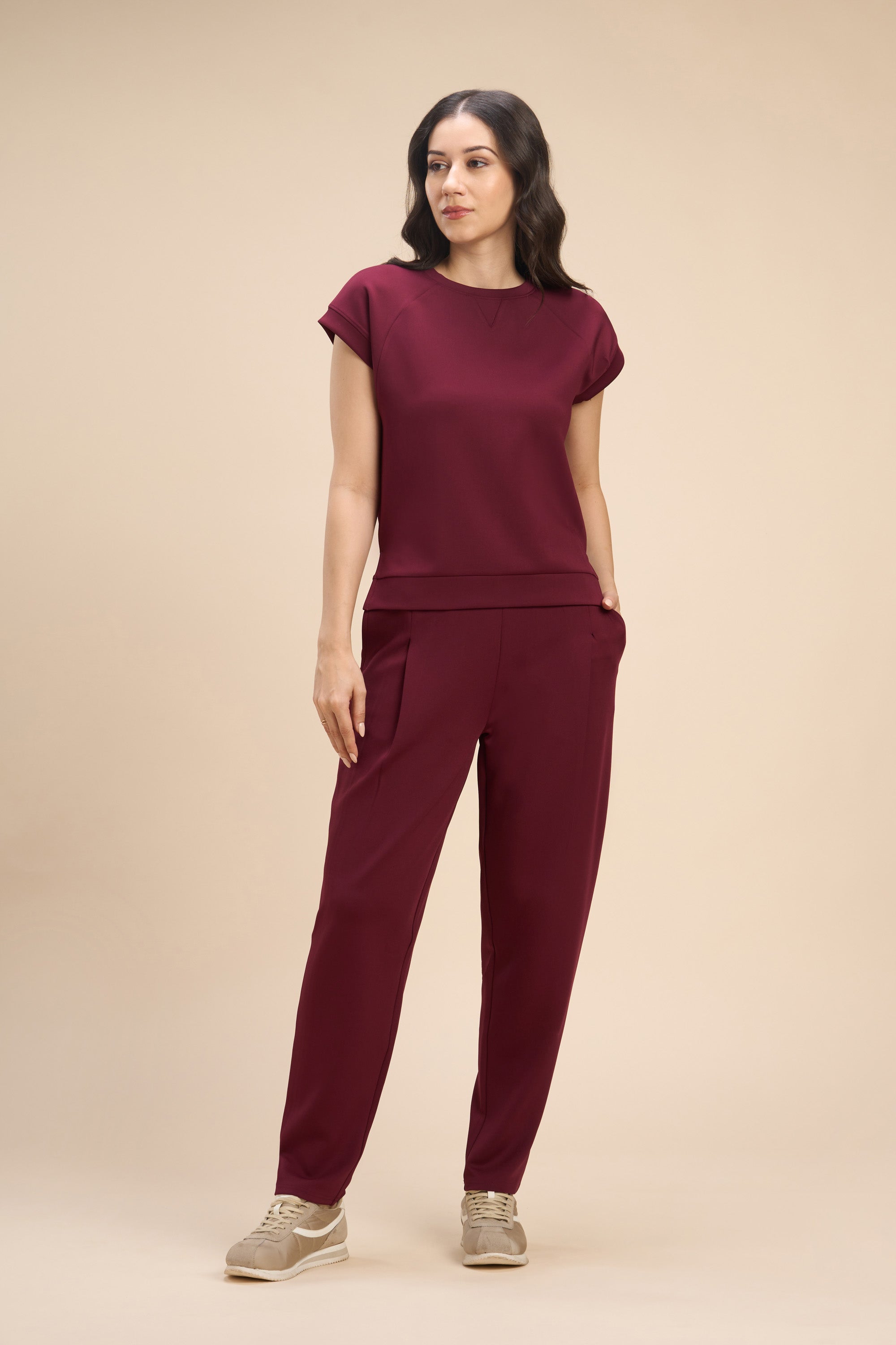 HELEN SWEAT CO-ORD WITH PLEATED TAPERED PANTS - Sunday Story