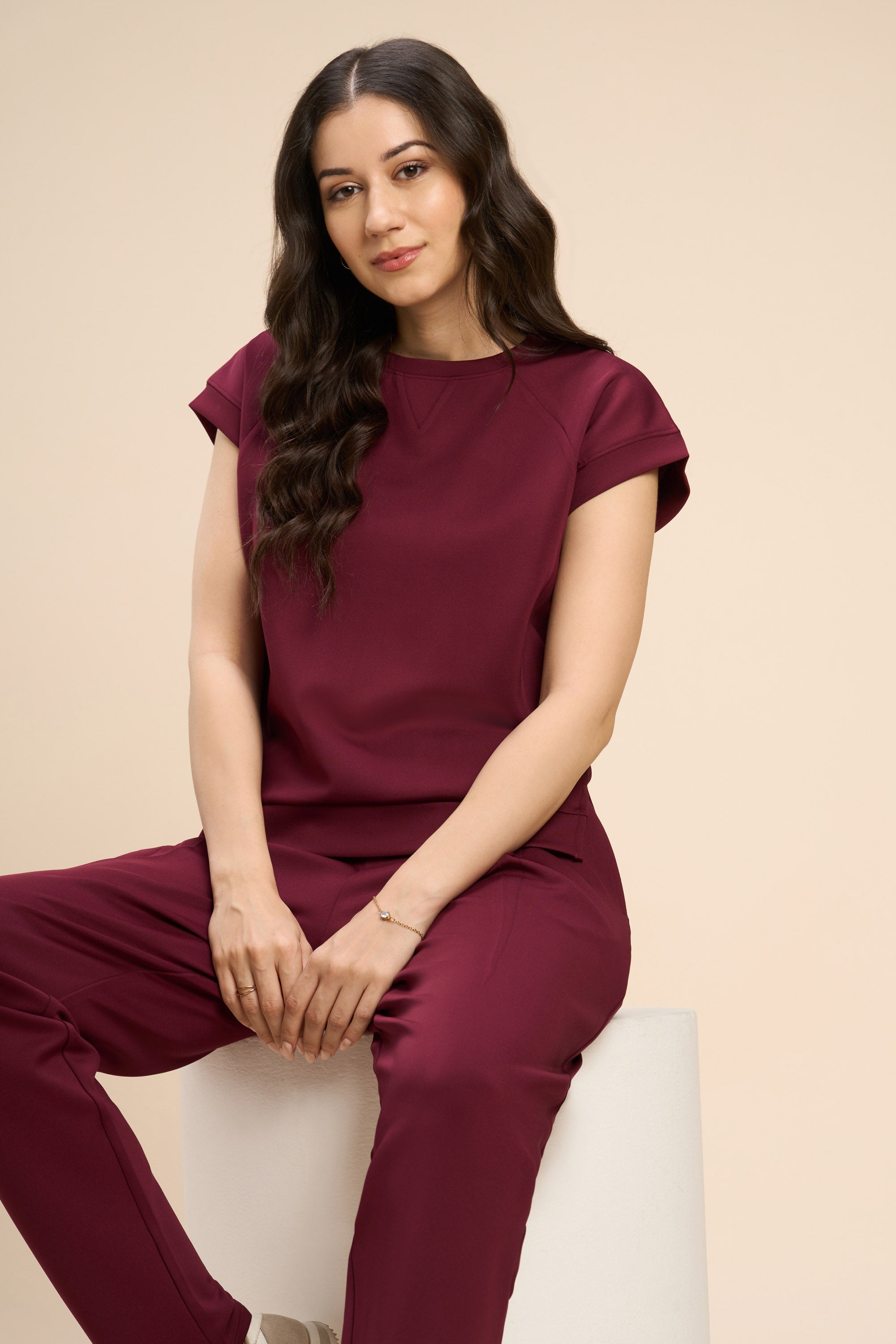 HELEN SWEAT CO-ORD WITH PLEATED TAPERED PANTS - Sunday Story
