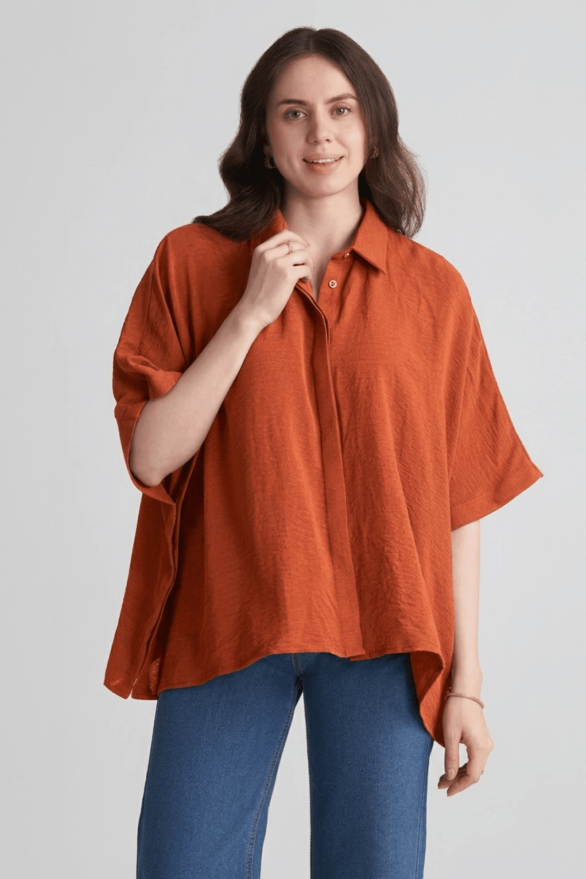 ANNE KAFTAN SHIRT WITH STATEMENT BUTTONS - Sunday Story