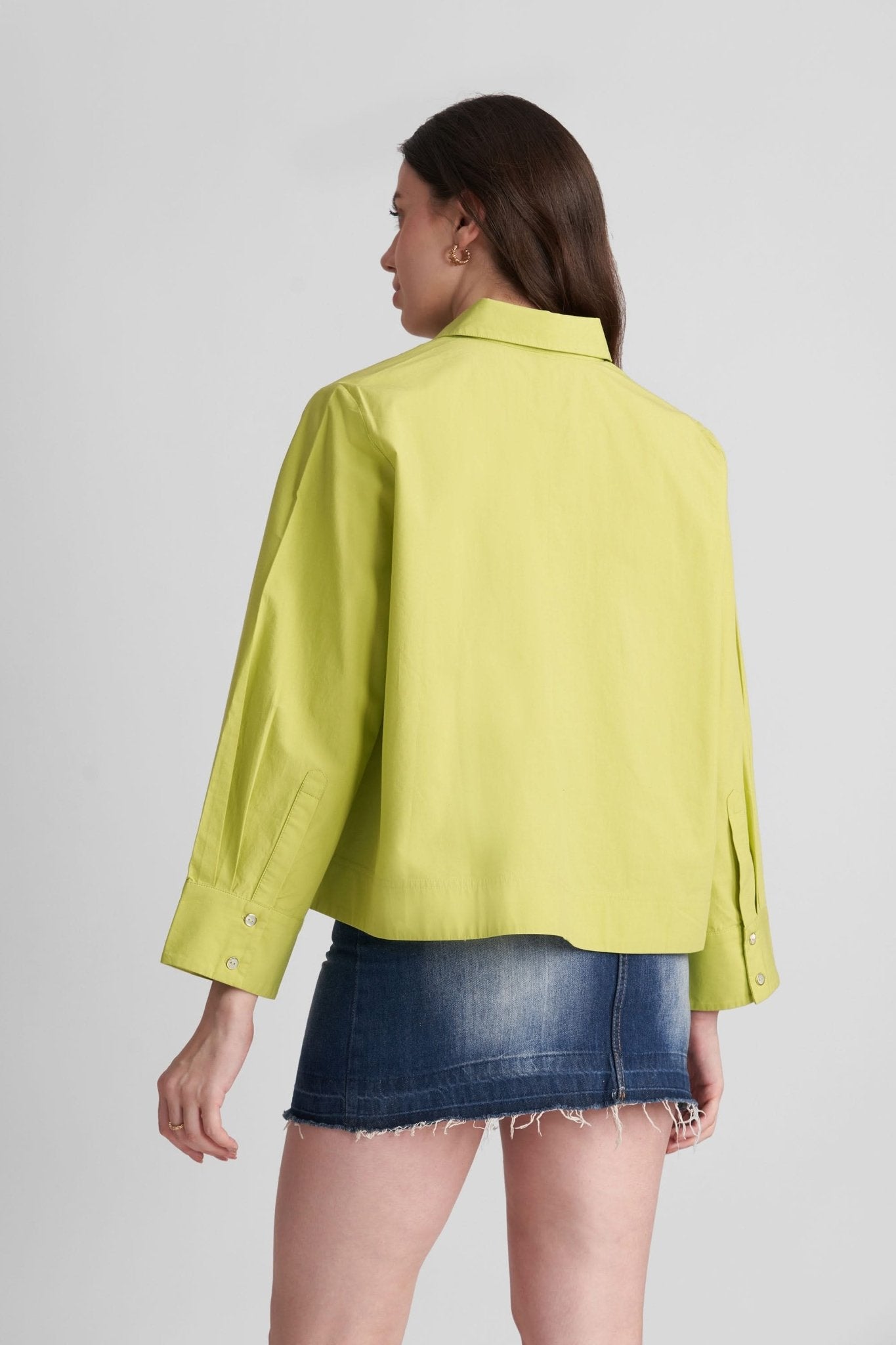 AQUILA OVERSIZED COTTON SHIRT WITH BEAD WORK EMBROIDERY - Sunday Story