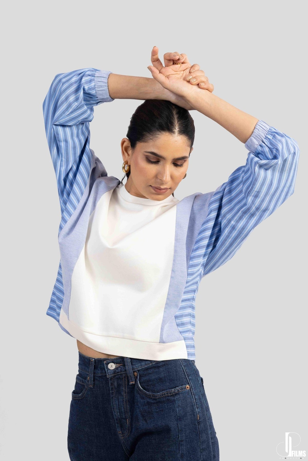 BELLA STRIPE MIX SWEATSHIRT - Sunday Story