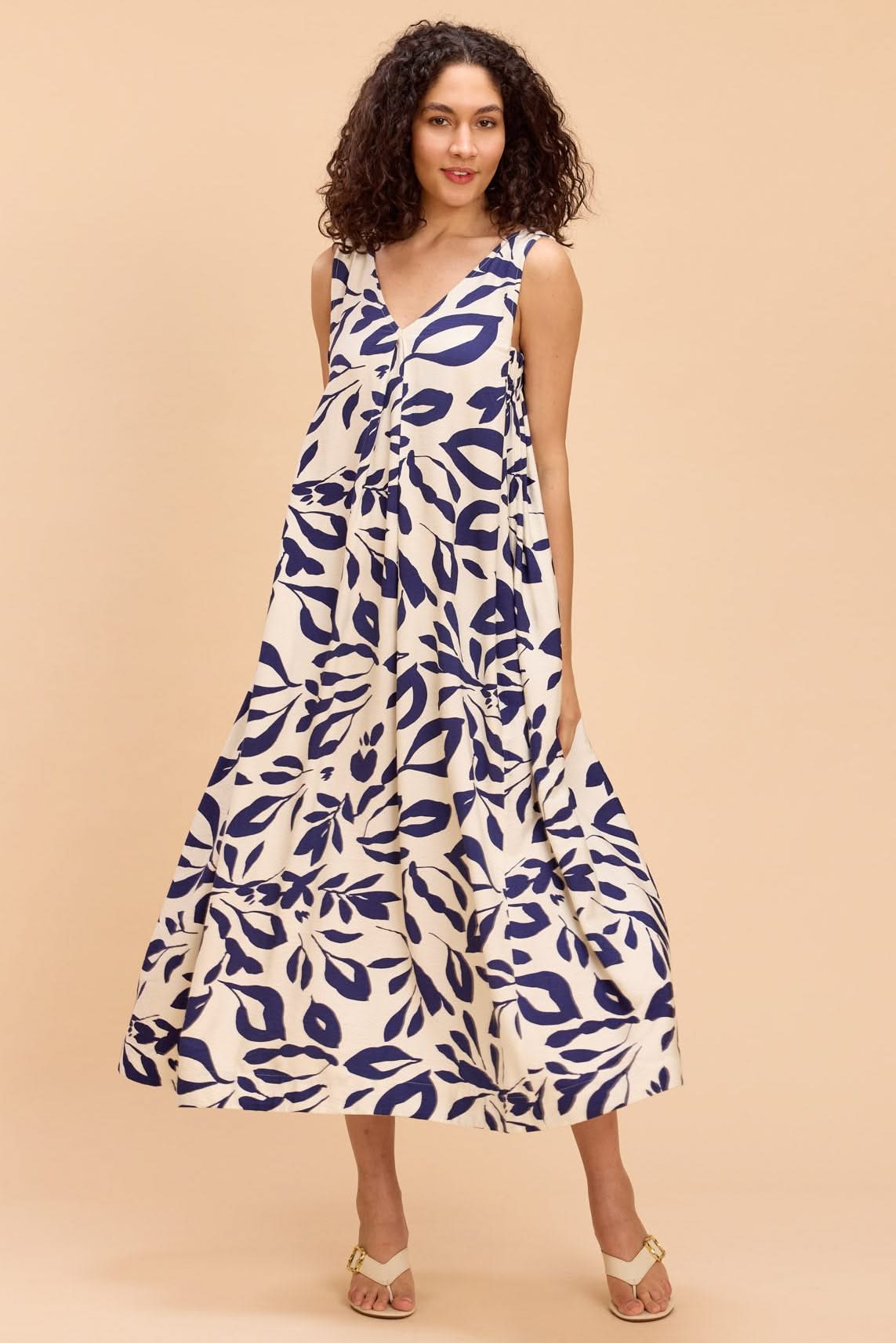 BETSY VISCOSE PRINTED A-LINE MIDI DRESS - Sunday Story
