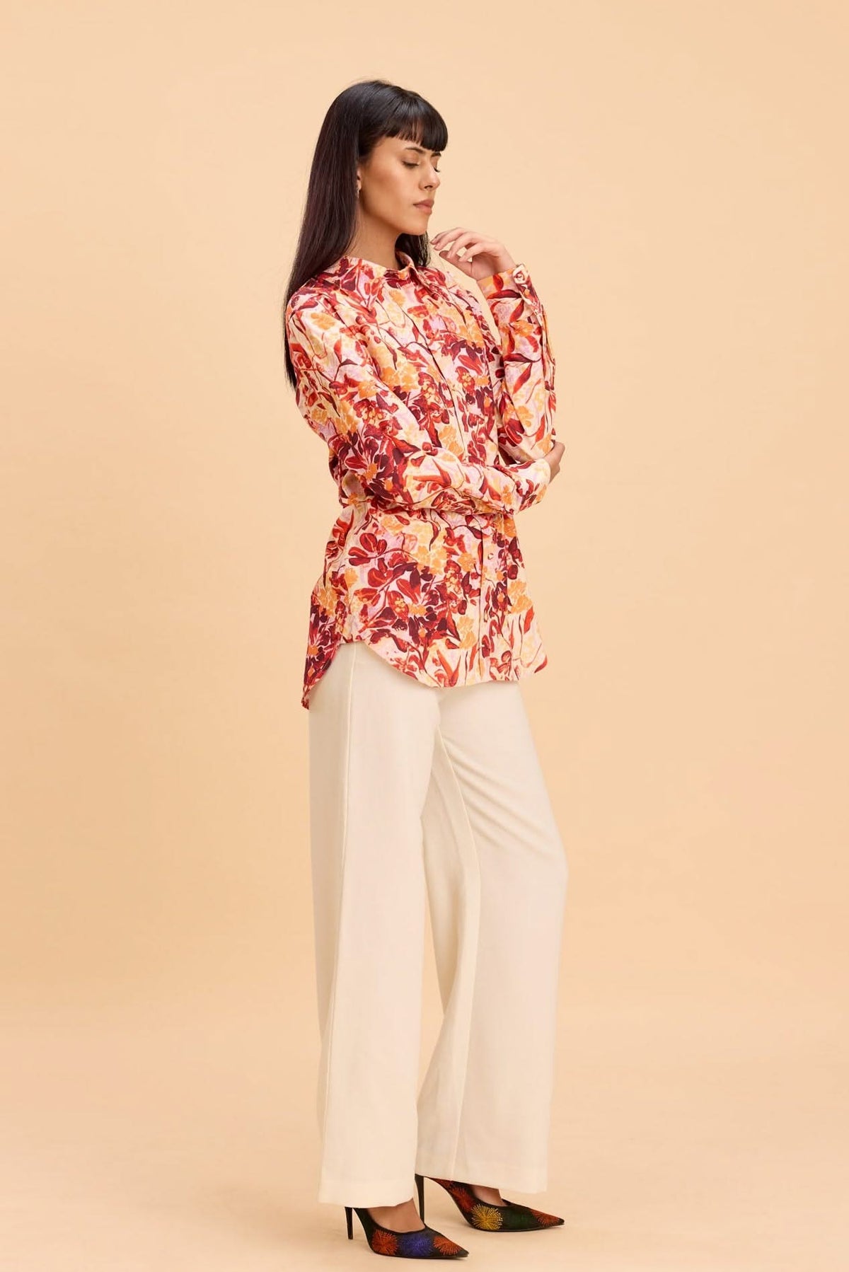 DARBY LINEN FLORAL PRINTED SHIRT - Sunday Story