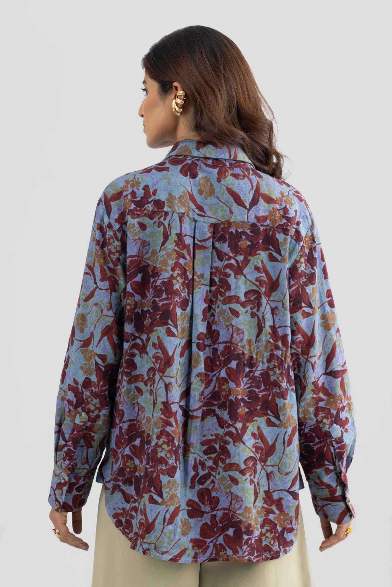 DARBY LINEN FLORAL PRINTED SHIRT WITH BELT - Sunday Story