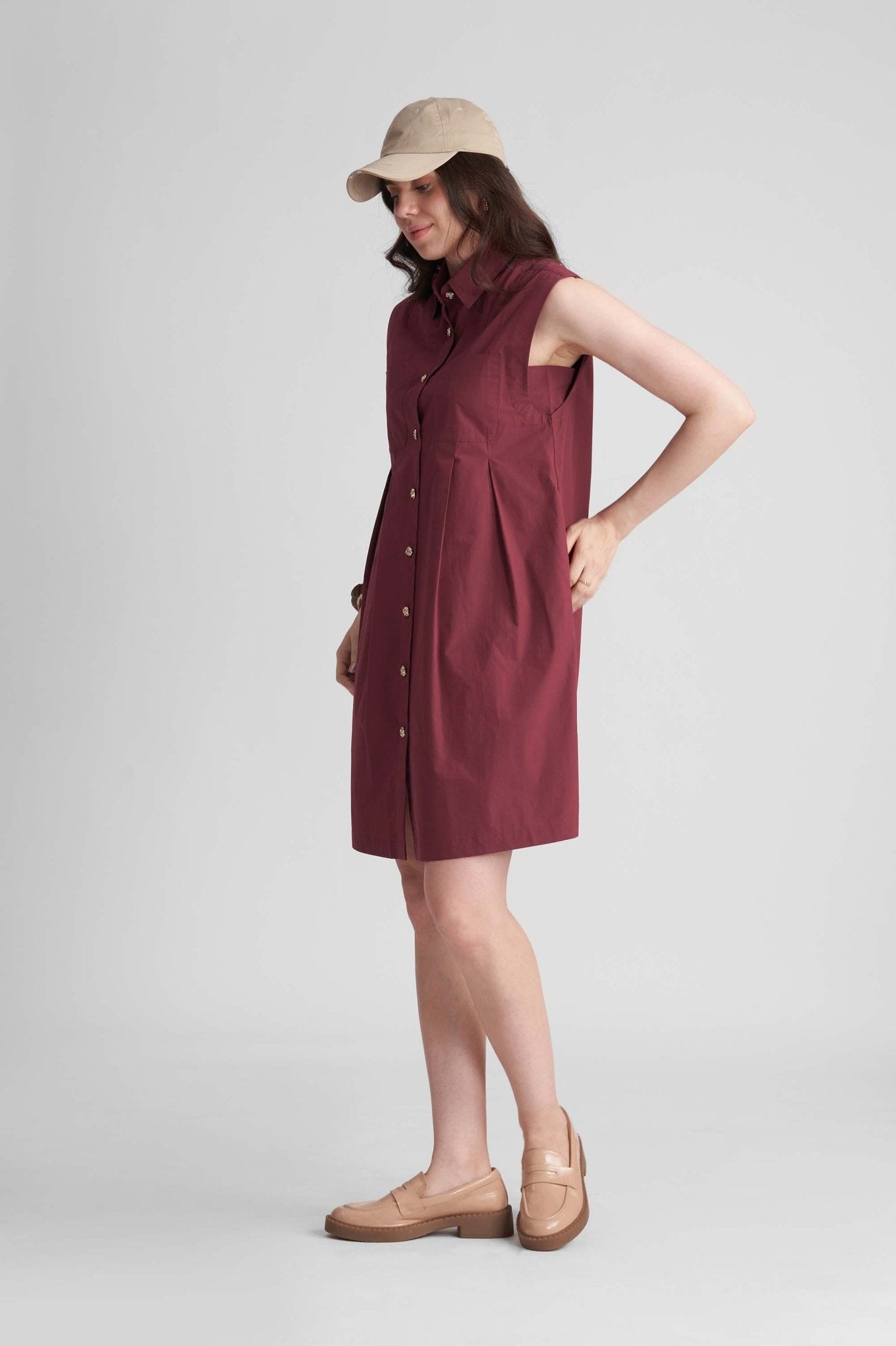 EMMI COTTON SHIRT DRESS WITH JEWEL BUTTONS - Sunday Story