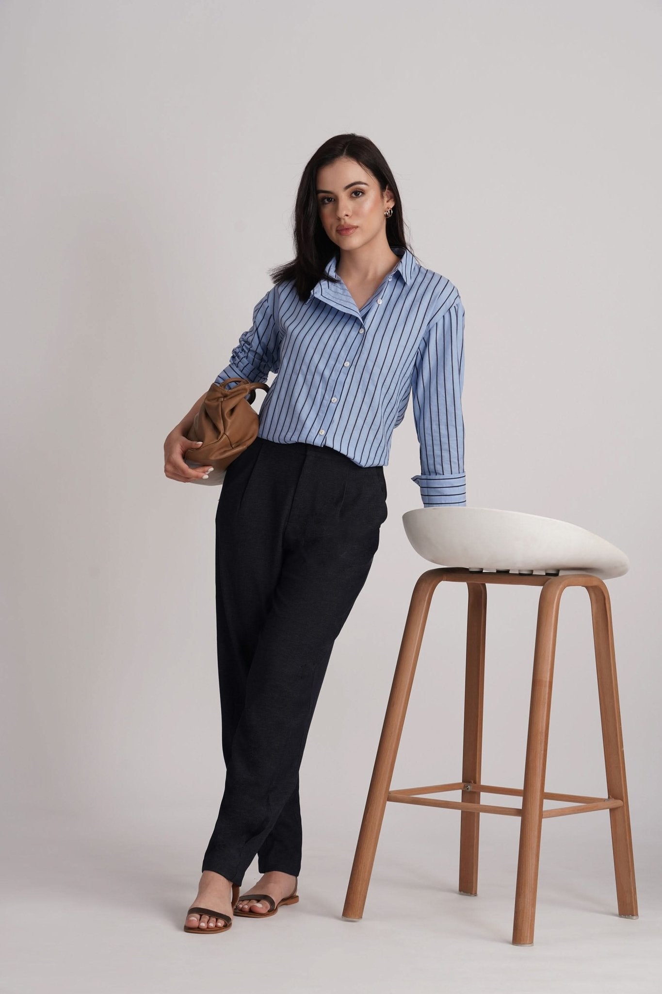 FIORA BARREL ANKLE PANT WITH PLEAT DETAIL - Sunday Story