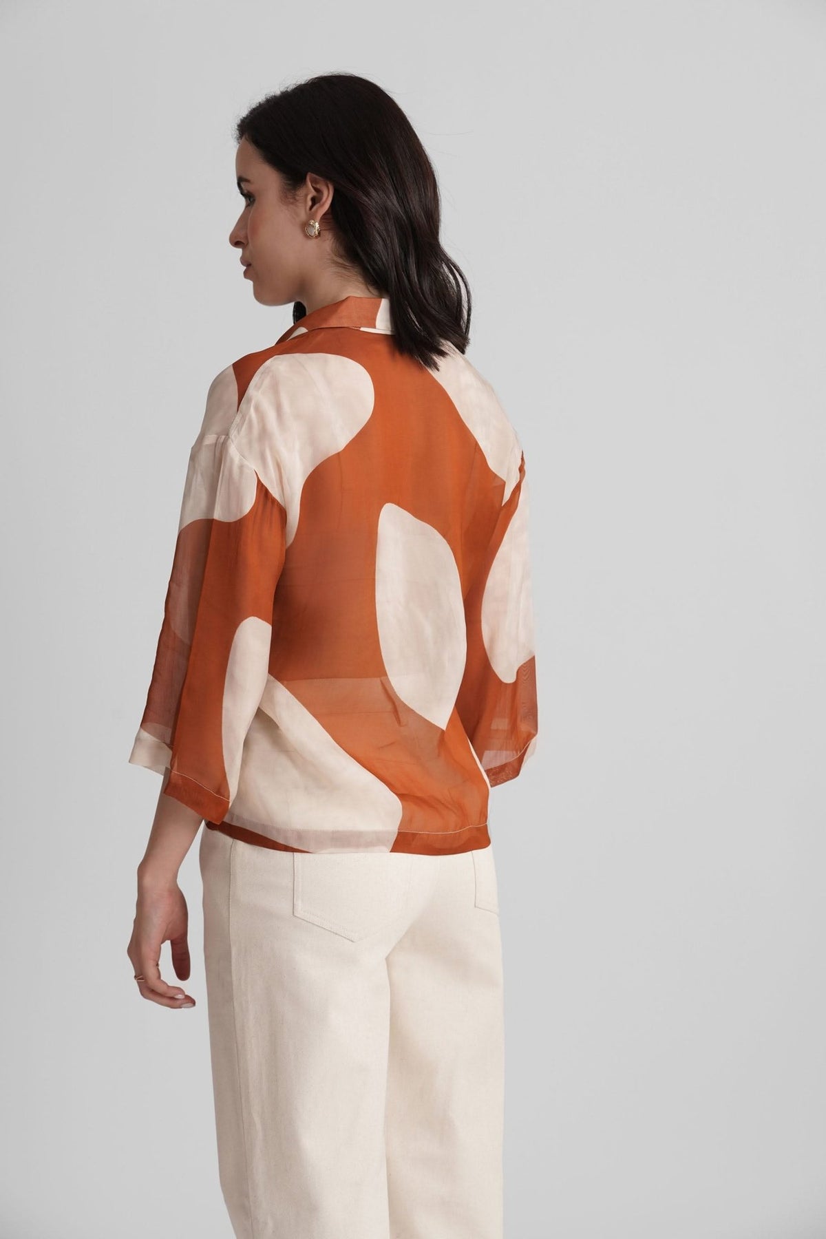 ILUKA VISCOSE PRINTED OVERSIZED CROP SHIRT - Sunday Story