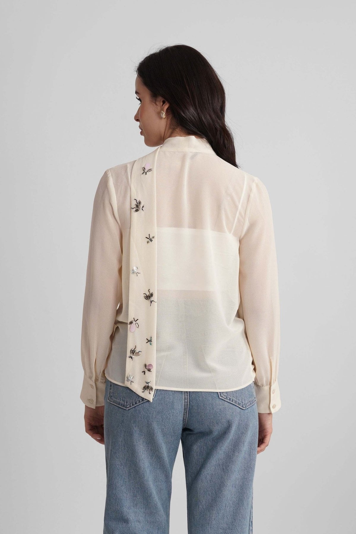 KOVE EMBROIDERED WRAP TOP WITH TIE UP DETAIL - Sunday Story
