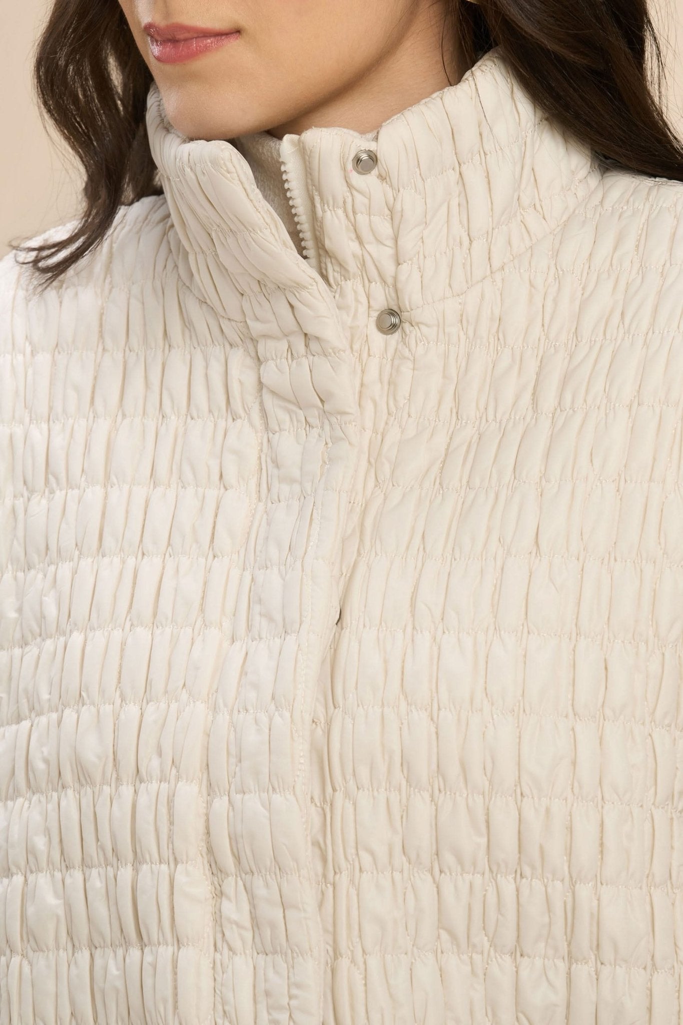 OLLY OVERSIZED JACKET WITH UNIQUE CRINKLED QUILTED PATTERN - Sunday Story