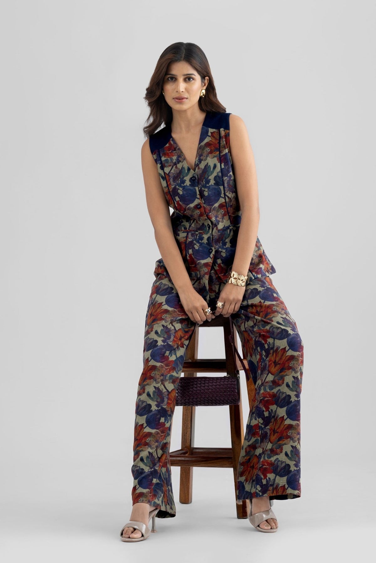 PAIGE PRINTED VISCOSE LINEN CO-ORD SET WITH CONTRAST DETAILING - Sunday Story