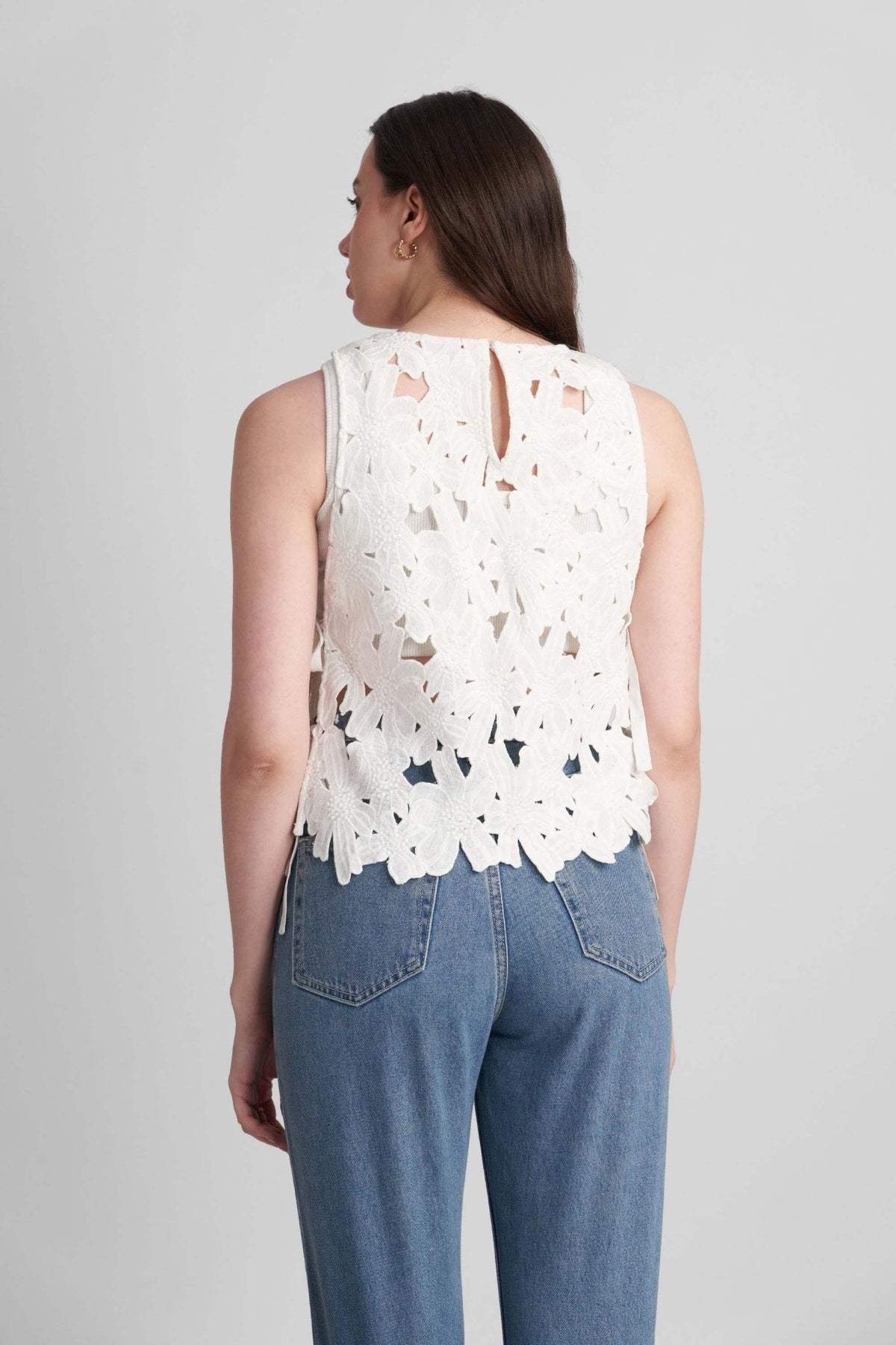 QUINN SLEEVELESS BIB WITH SIDE TIE UPS - Sunday Story