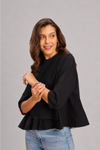 ATHENA ASYMMETRIC PEPLUM FAUX LAYERED T-SHIRT