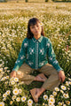 CORI MODAL EMBROIDERED SHIRT WITH VOLUMINOUS SLEEVES