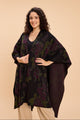 JOLLY QUADRA BLEND JACQUARD FRONT OPEN KNITTED CAPE
