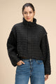 OLLY OVERSIZED JACKET WITH UNIQUE CRINKLED QUILTED PATTERN