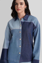 PERRY COLOUR BLOCK COTTON DENIM CO-ORD SET - Sunday Story