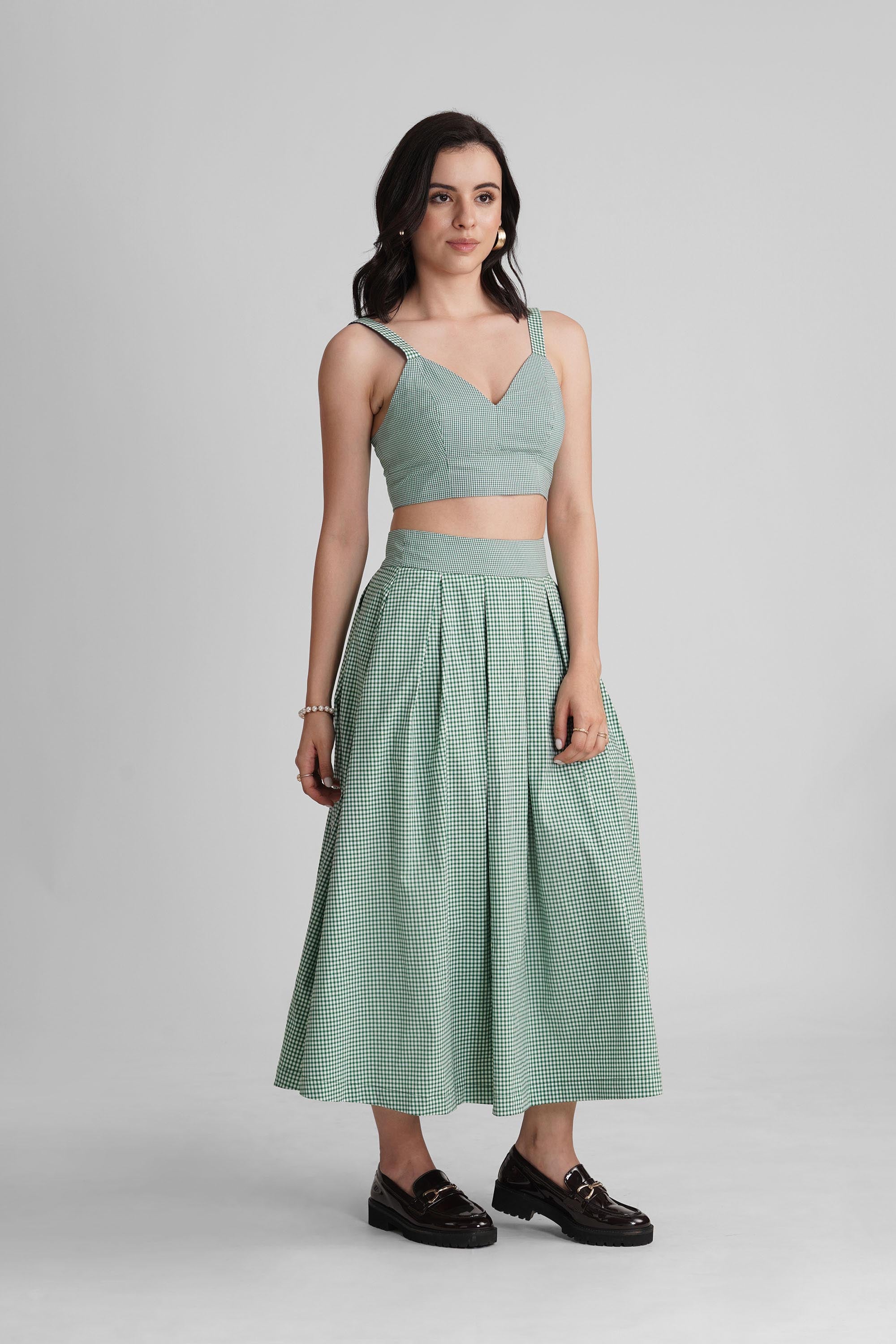 FALLON CO-ORD SET IN COTTON GINGHAM CHECKS - Sunday Story
