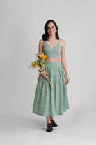 FALLON CO-ORD SET IN COTTON GINGHAM CHECKS - Sunday Story