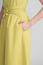 KAIRO COTTON SLEEVELESS  MIDI DRESS WITH LACE COLLAR - Sunday Story