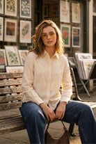 CLAUDIA COTTON LINEN SHIRT WITH LACE YOKE - Sunday Story