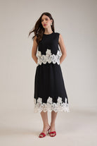 ALVA BLACK & WHITE CONTRAST LACE SKIRT CO-ORD SET - Sunday Story