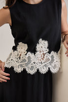 ALVA BLACK & WHITE CONTRAST LACE SKIRT CO-ORD SET - Sunday Story