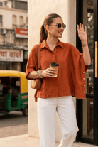 ANNE KAFTAN SHIRT WITH STATEMENT BUTTONS - Sunday Story