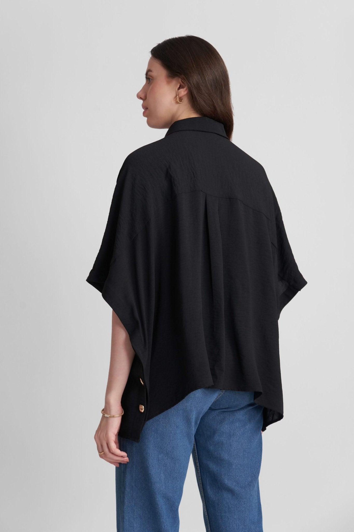 ANNE KAFTAN SHIRT WITH STATEMENT BUTTONS - Sunday Story