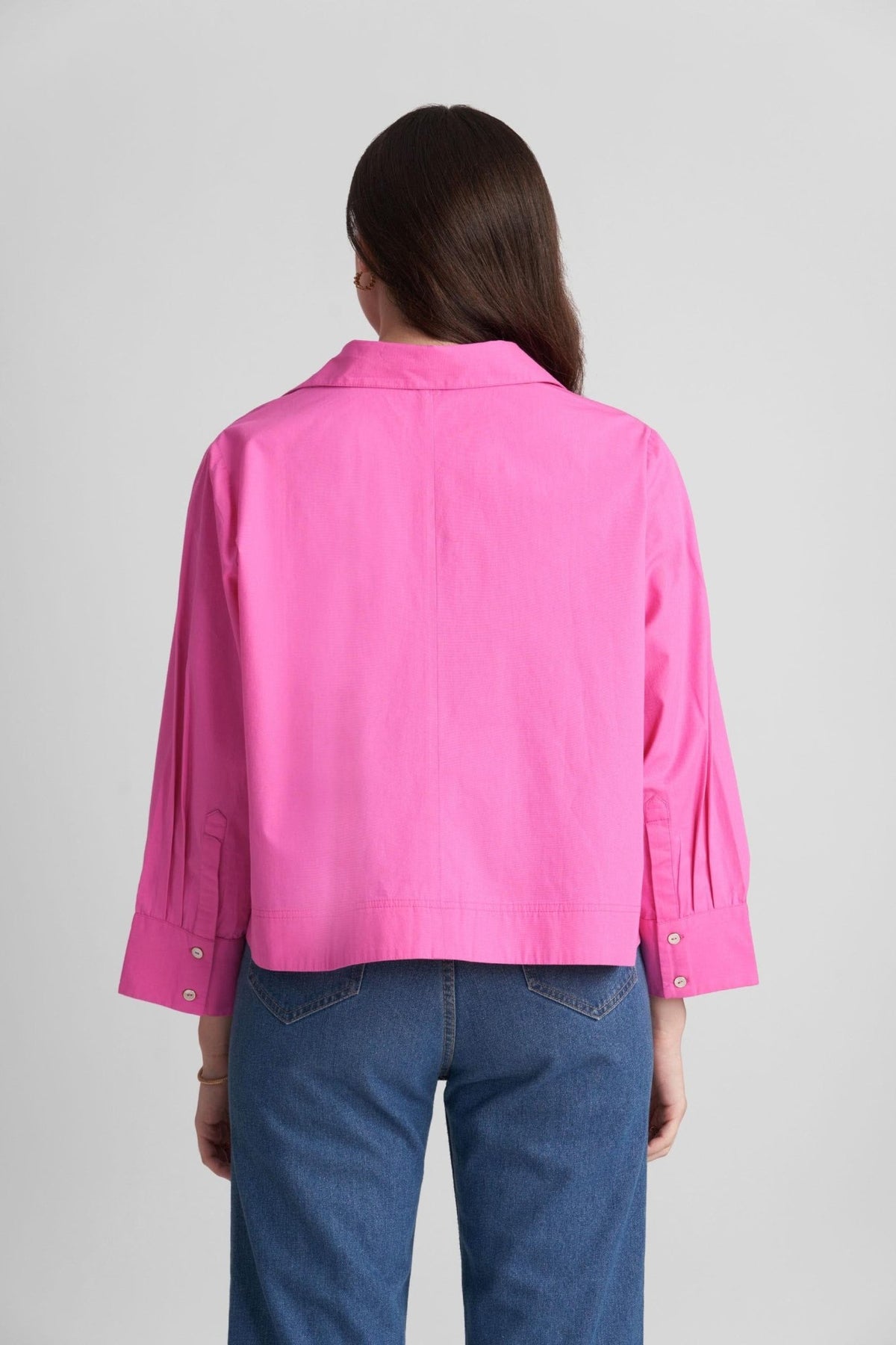 AQUILA OVERSIZED COTTON SHIRT WITH BEAD WORK EMBROIDERY - Sunday Story