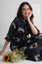 ASPER VISCOSE DOBBY PRINTED A-LINE MAXI DRESS - Sunday Story