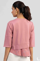 ATHENA ASYMMETRIC PEPLUM FAUX LAYERED T-SHIRT - Sunday Story