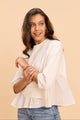 ATHENA ASYMMETRIC PEPLUM FAUX LAYERED T-SHIRT