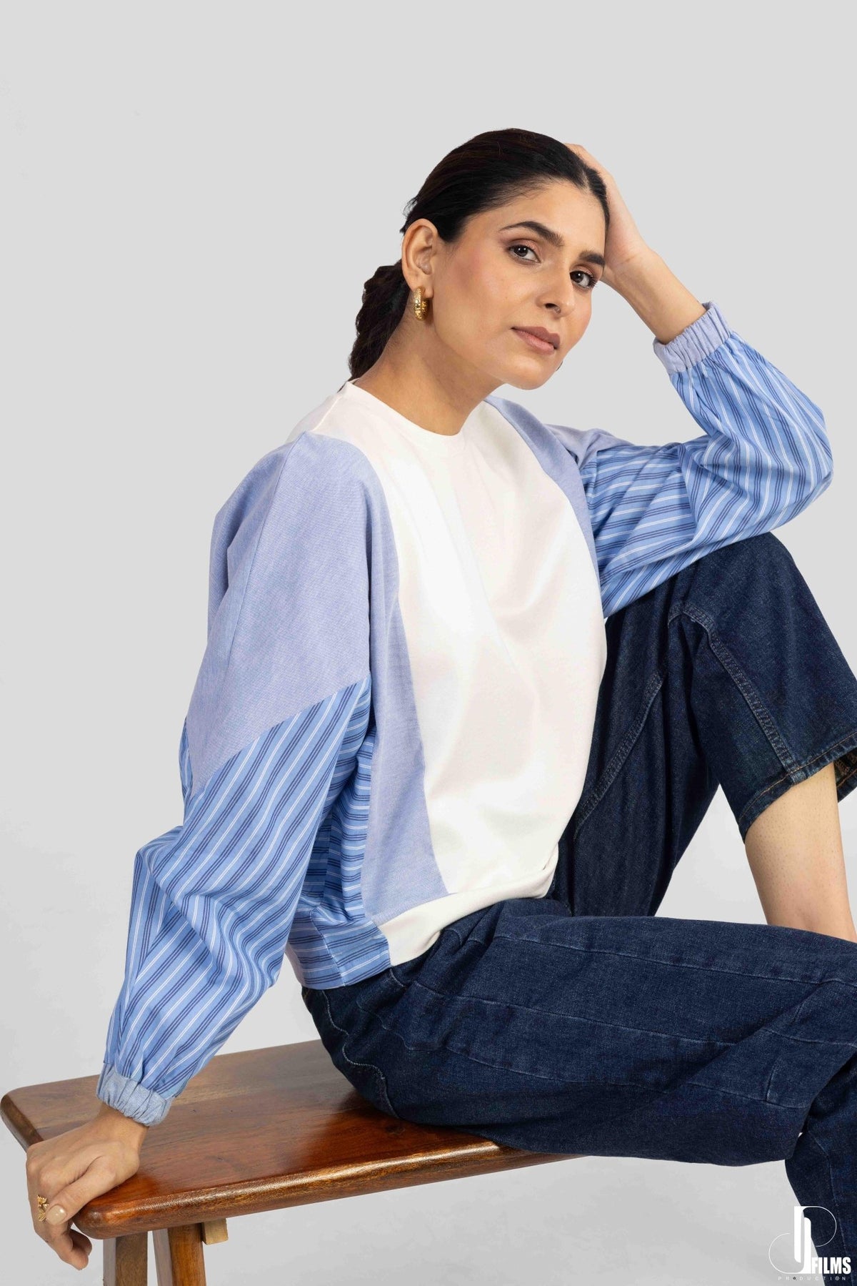BELLA STRIPE MIX SWEATSHIRT - Sunday Story