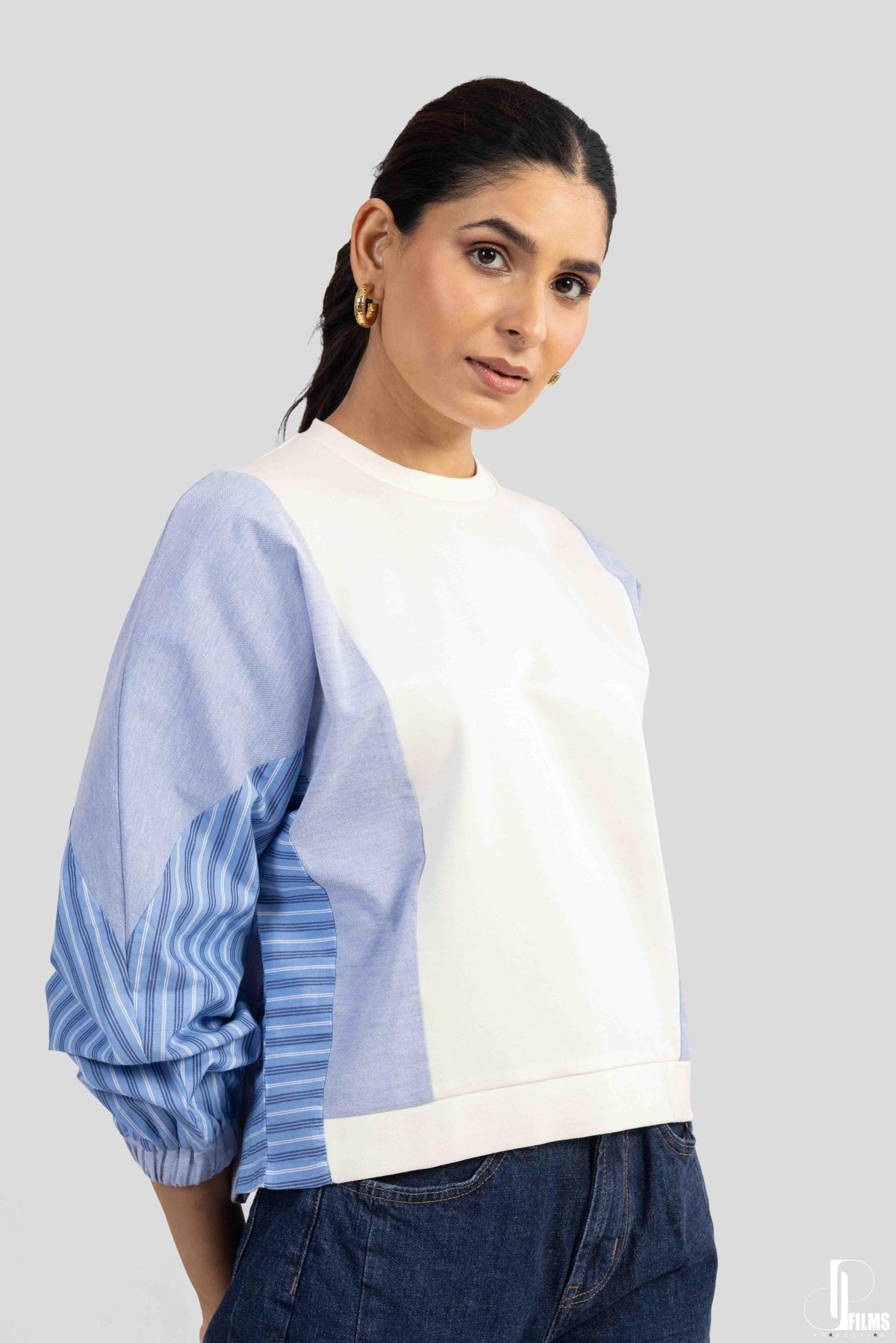 BELLA STRIPE MIX SWEATSHIRT - Sunday Story