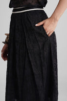 BERNICE EMBROIDERED VISCOSE ORGANZA SHIRT AND PLEATED MIDI SKIRT CO-ORD SET - Sunday Story