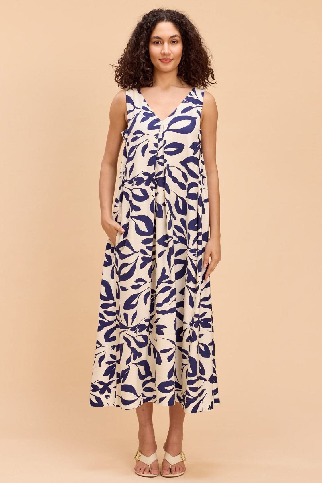 BETSY VISCOSE PRINTED A-LINE MIDI DRESS - Sunday Story