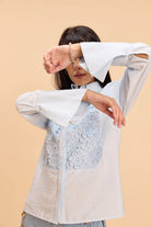 BLAIR 3D FLORAL LACE VISCOSE NYLON SHIRT - Sunday Story