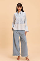 BLAIR 3D FLORAL LACE VISCOSE NYLON SHIRT - Sunday Story