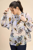 BREA VISCOSE GEORGETTE SMOCKED POET BLOUSE - Sunday Story