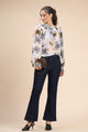BREA VISCOSE GEORGETTE SMOCKED POET BLOUSE