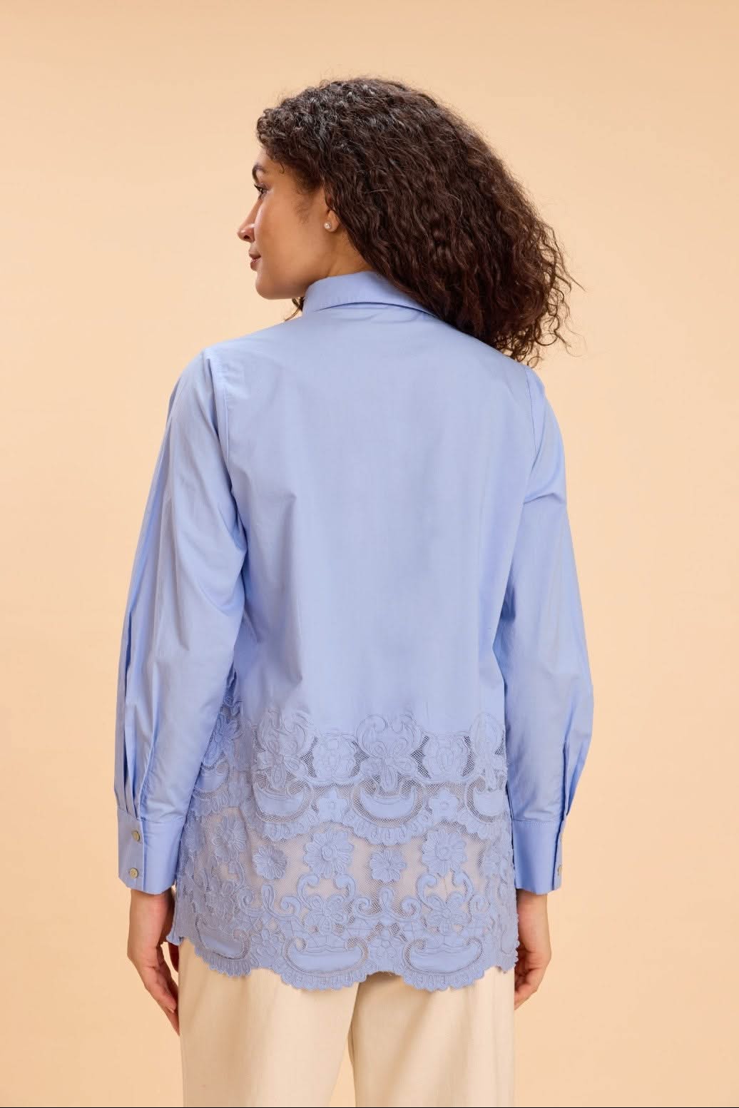 BRIE CUTWORK EMBROIDERED COTTON SHIRT - Sunday Story