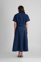 CARNATION DENIM CROPPED SHIRT WITH FRONT PATCH POCKETS - Sunday Story