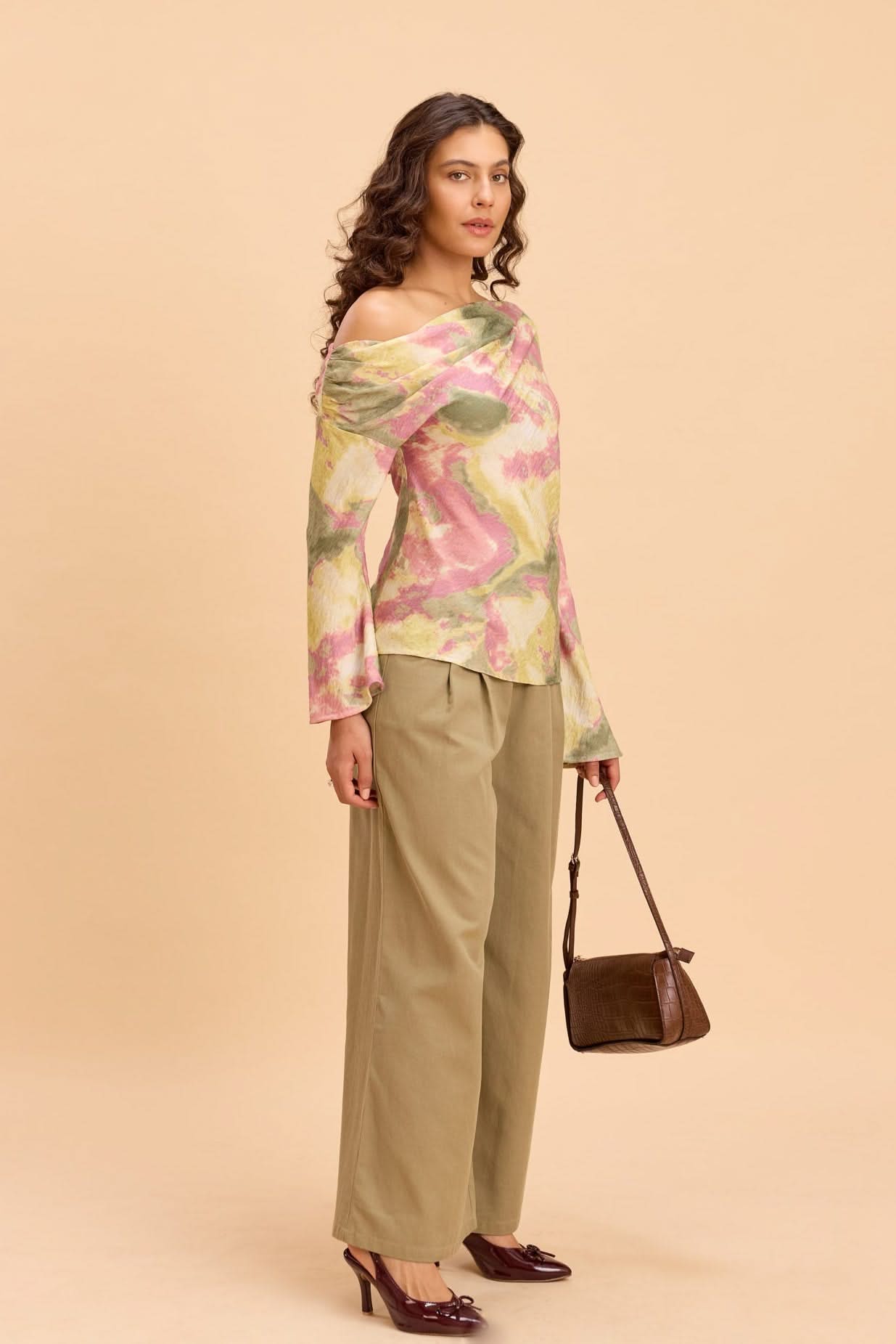 CELIA ONE SHOULDER VISCOSE NYLON TOP - Sunday Story