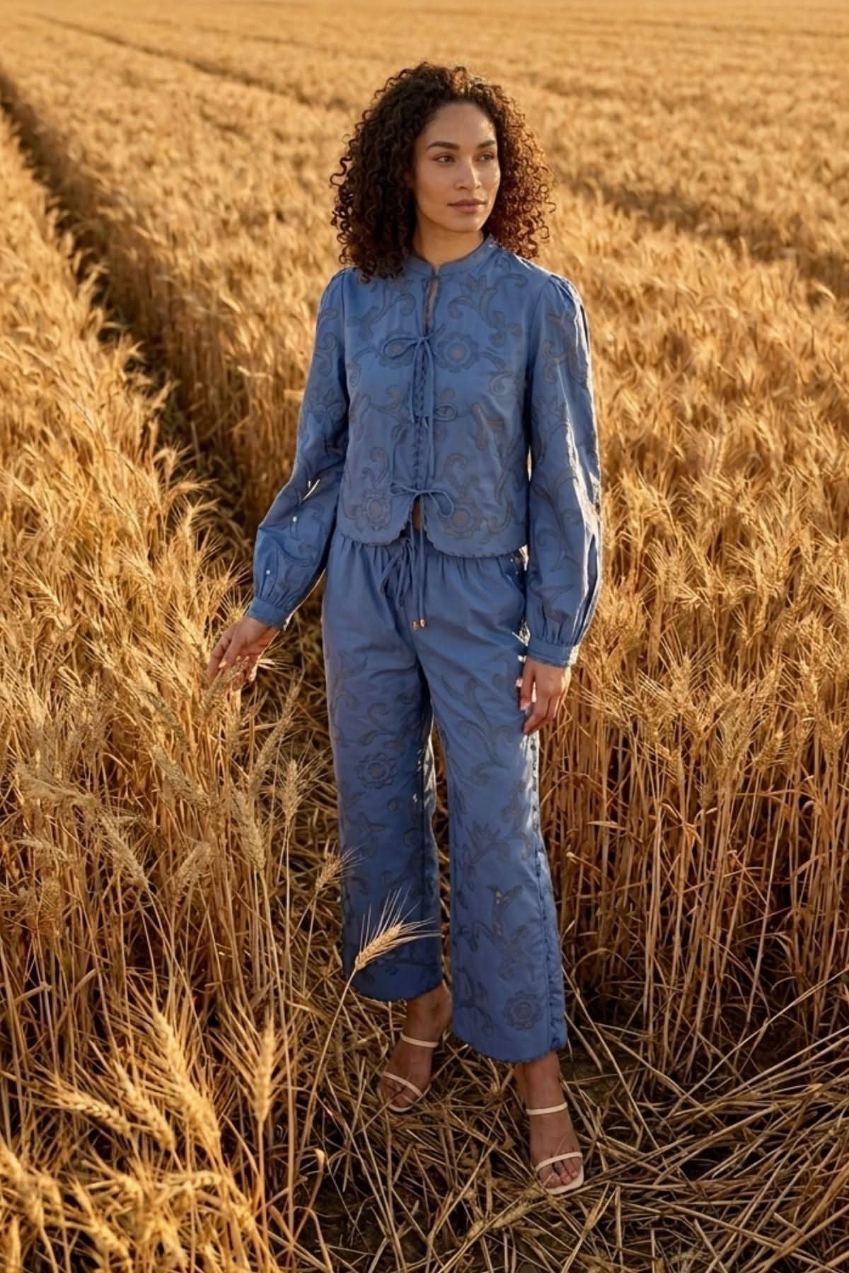 CORA INTRICATE CUTWORK EMBROIDERY CO-ORD SET - Sunday Story