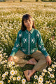 CORI MODAL EMBROIDERED SHIRT WITH VOLUMINOUS SLEEVES