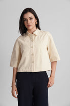 COVE EMBROIDERED COTTON SHIRT WITH JEWEL BUTTONS - Sunday Story